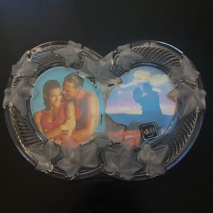 Mikasa Double Photo‎ Frame Crystal Parisian Ivy Vtg